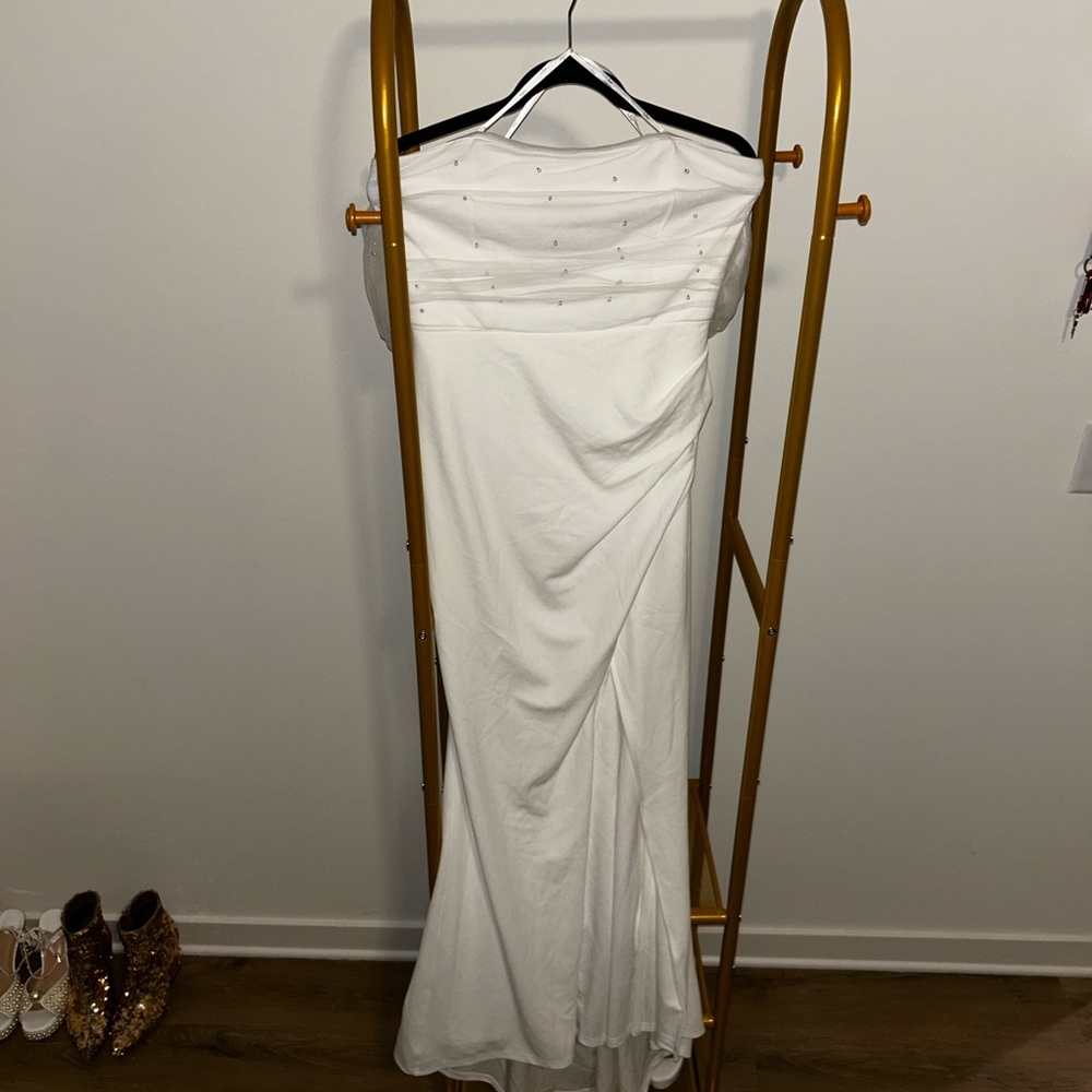 Lulu's White Strapless Maxi Dress - Picture 3 of 3